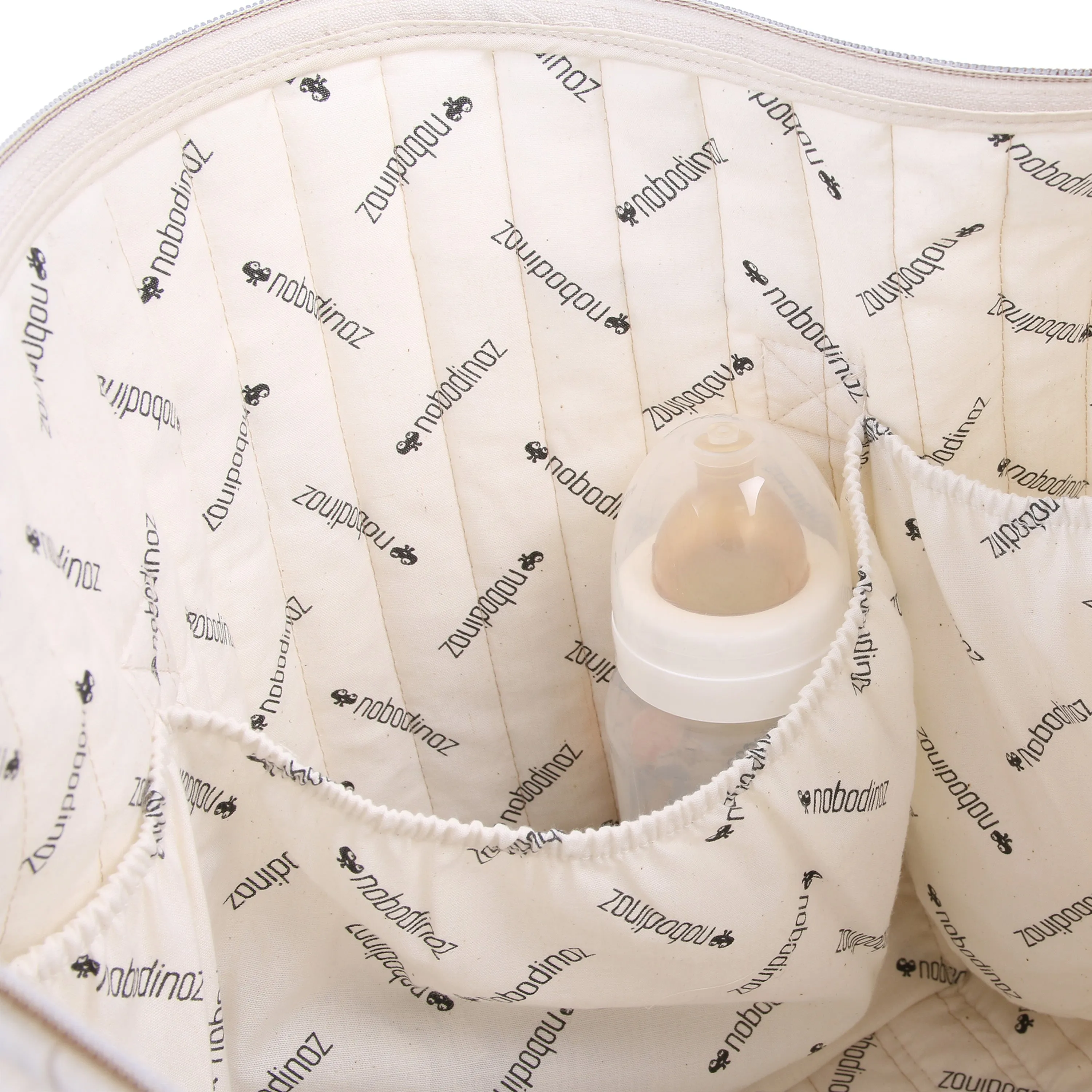 nobodinoz Paris Maternity Bag White Bubble/Aqua