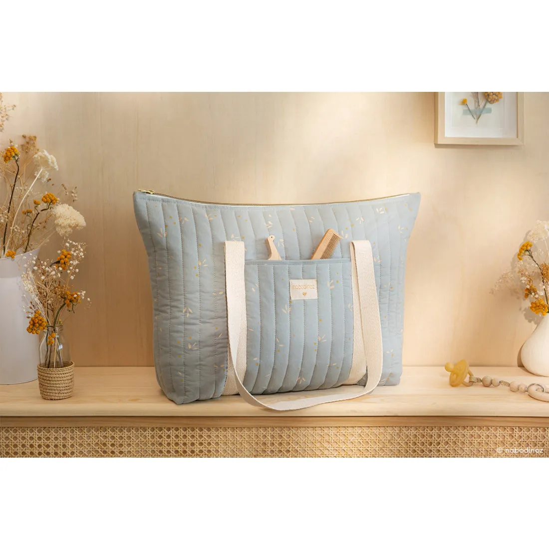 nobodinoz Paris Maternity Bag Willow Soft Blue