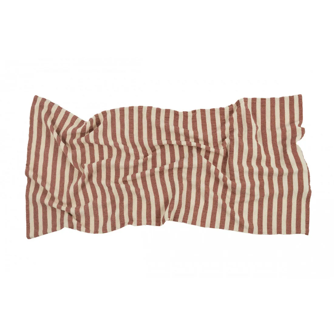 nobodinoz Portofino Beach Towel Bag Set Rusty Red Stripes