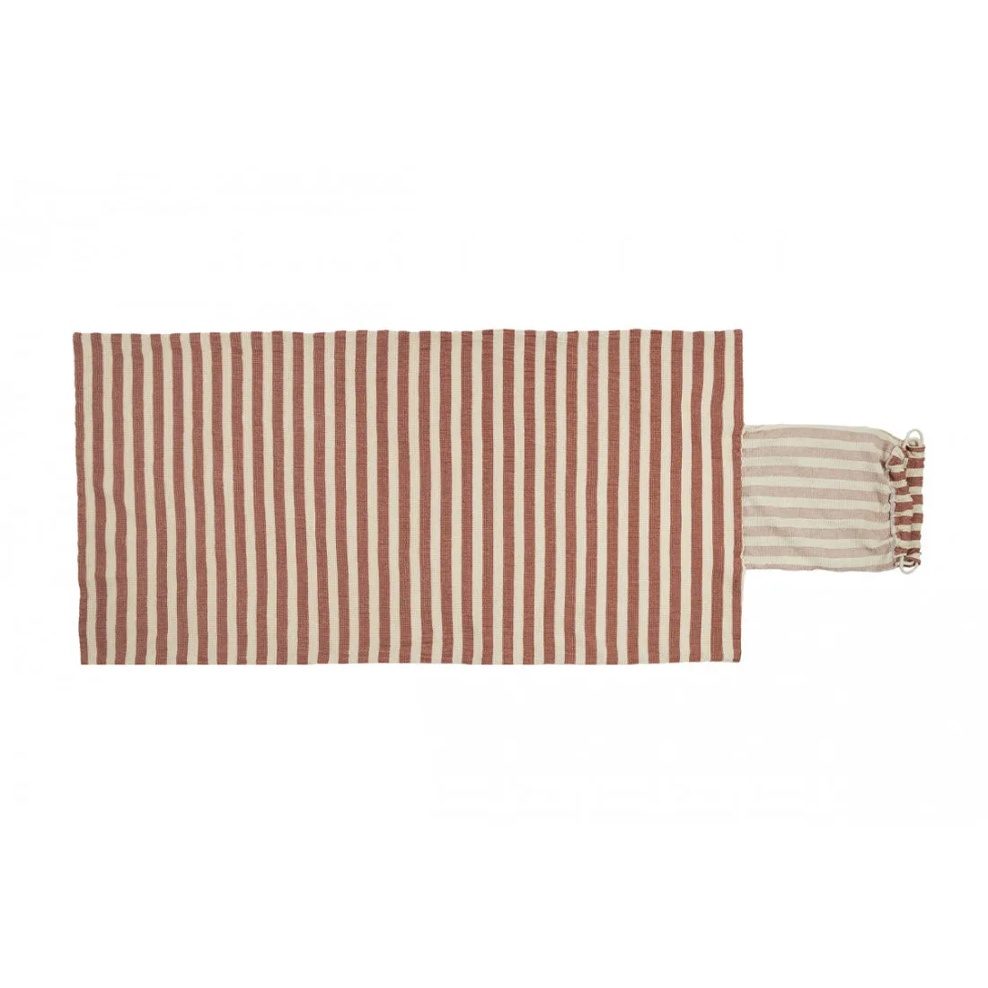 nobodinoz Portofino Beach Towel Bag Set Rusty Red Stripes