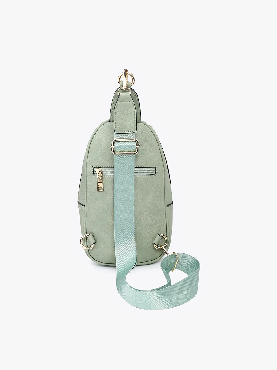 Pamela Vegan Double Zip Sling Bag
