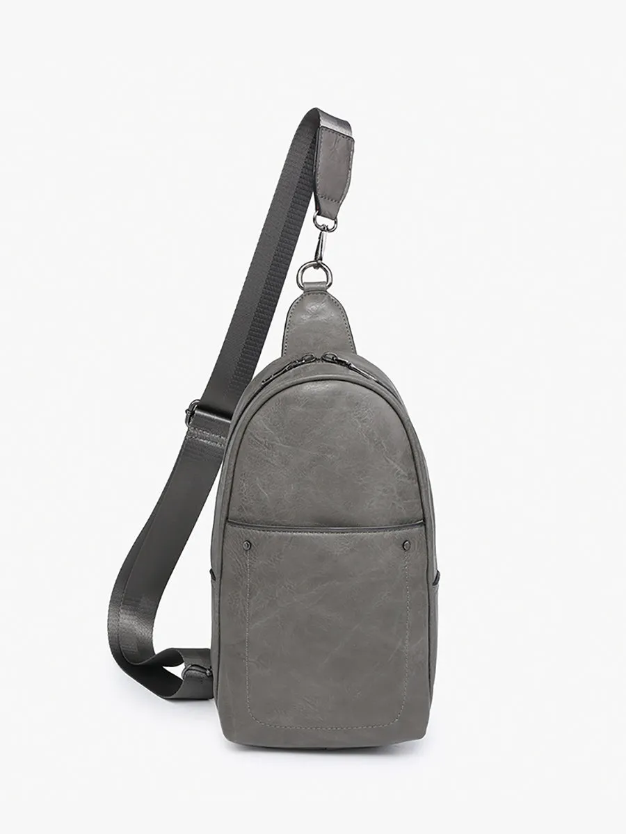 Pamela Vegan Double Zip Sling Bag