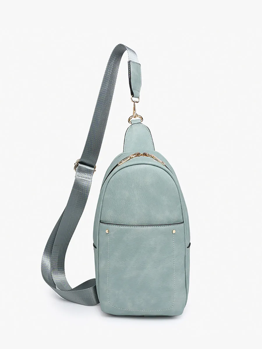 Pamela Vegan Double Zip Sling Bag