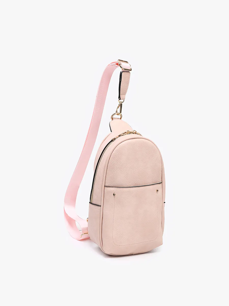 Pamela Vegan Double Zip Sling Bag