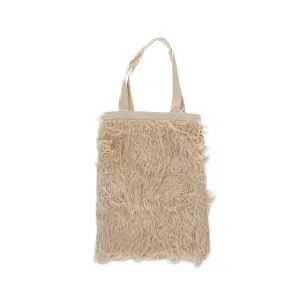 ROOTOTE Tall Furry Tote-Cream  (285g)
