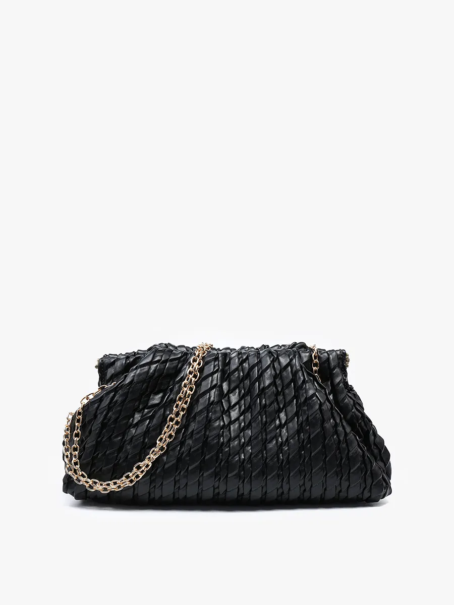 Ruthie Vegan Ruched Chain Satchel
