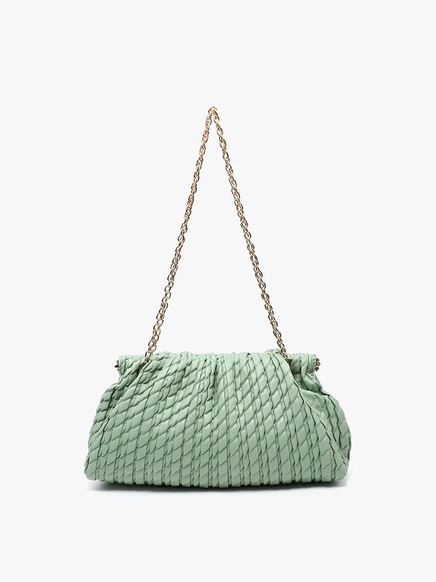Ruthie Vegan Ruched Chain Satchel