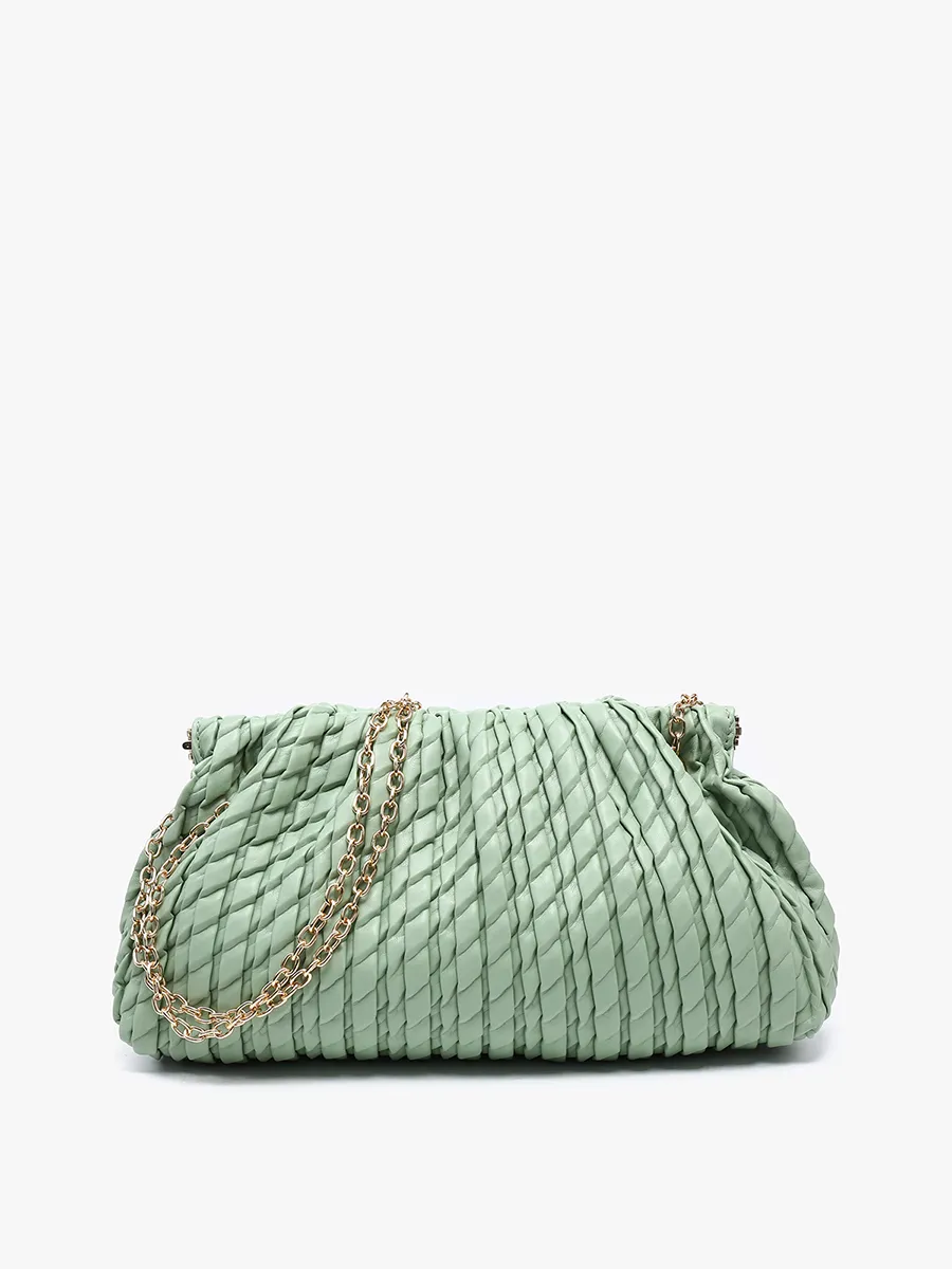 Ruthie Vegan Ruched Chain Satchel