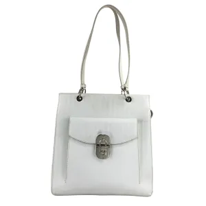 Salvatore Ferragamo Gancini Padlock Shoulder bag White Vintage 7g4vvu