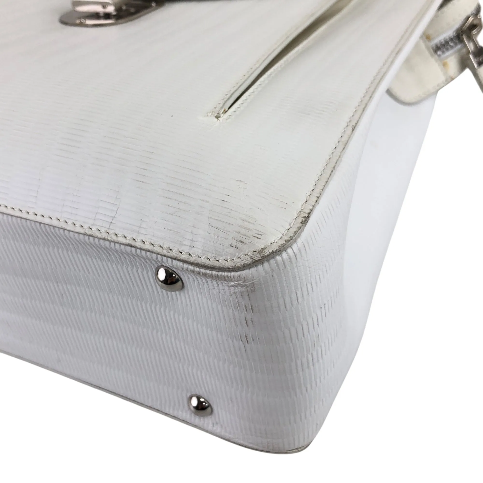 Salvatore Ferragamo Gancini Padlock Shoulder bag White Vintage 7g4vvu