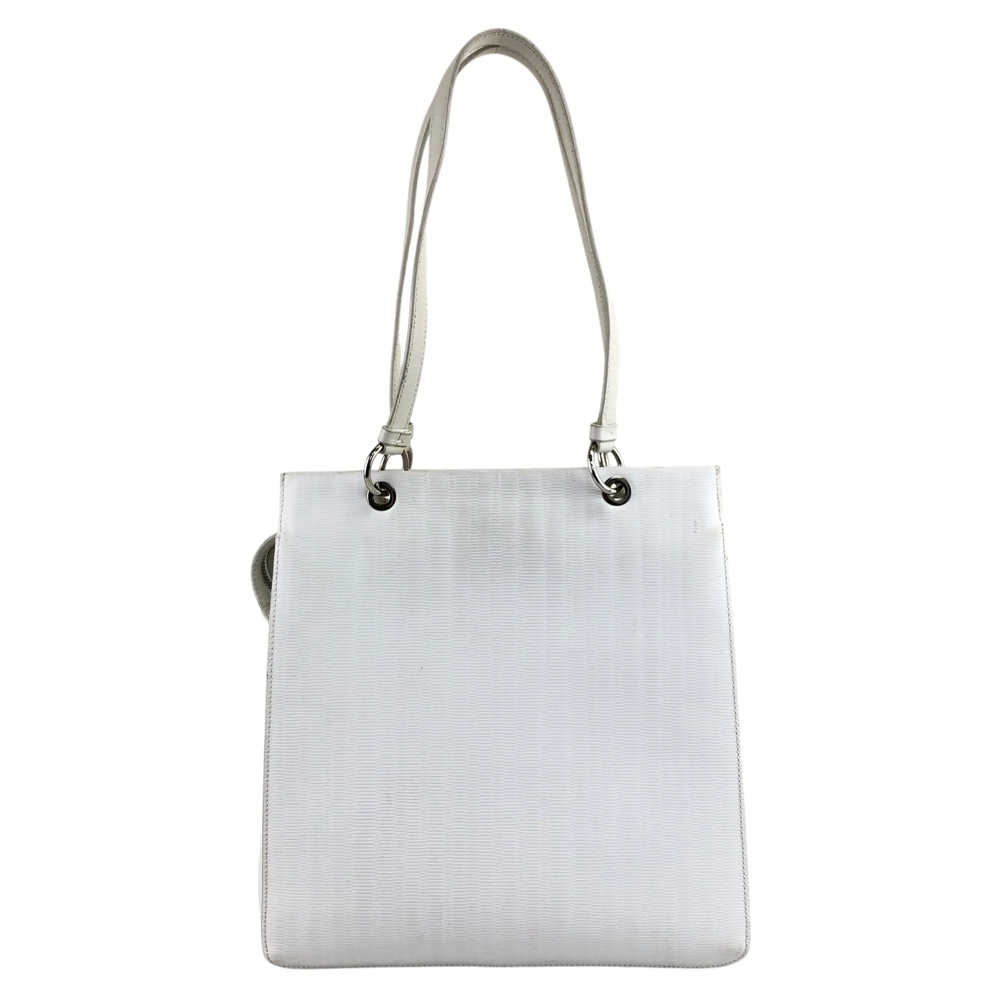 Salvatore Ferragamo Gancini Padlock Shoulder bag White Vintage 7g4vvu