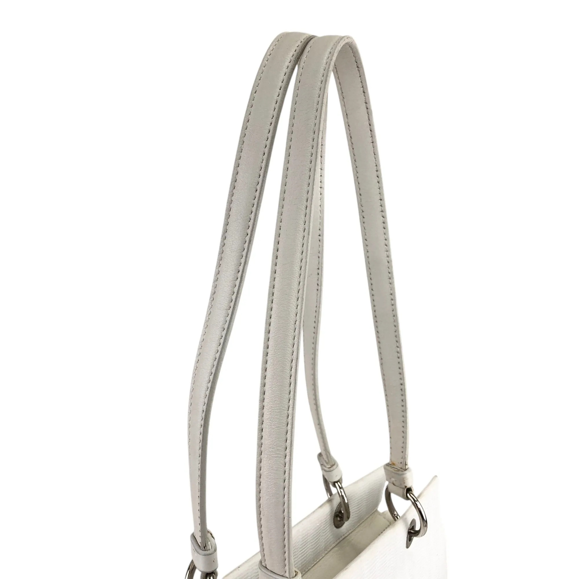 Salvatore Ferragamo Gancini Padlock Shoulder bag White Vintage 7g4vvu