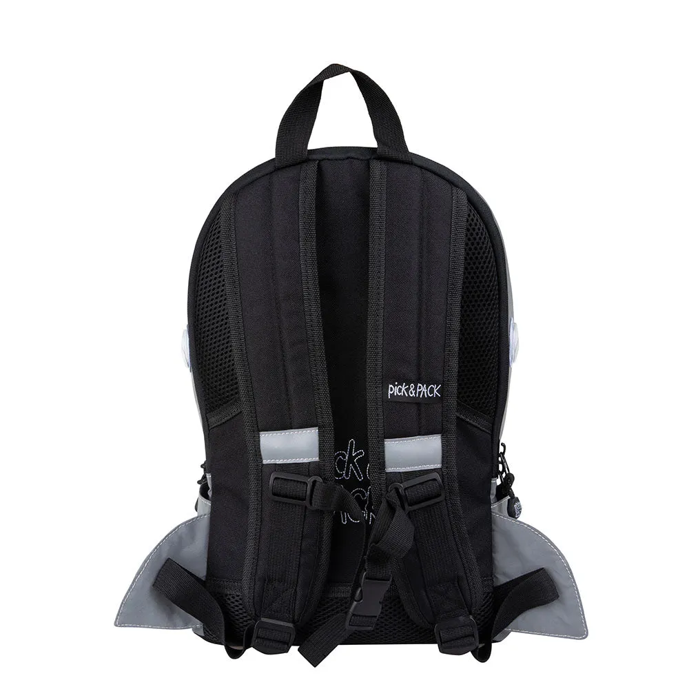 Shark Shape Backpack M Visible grey (reflective)