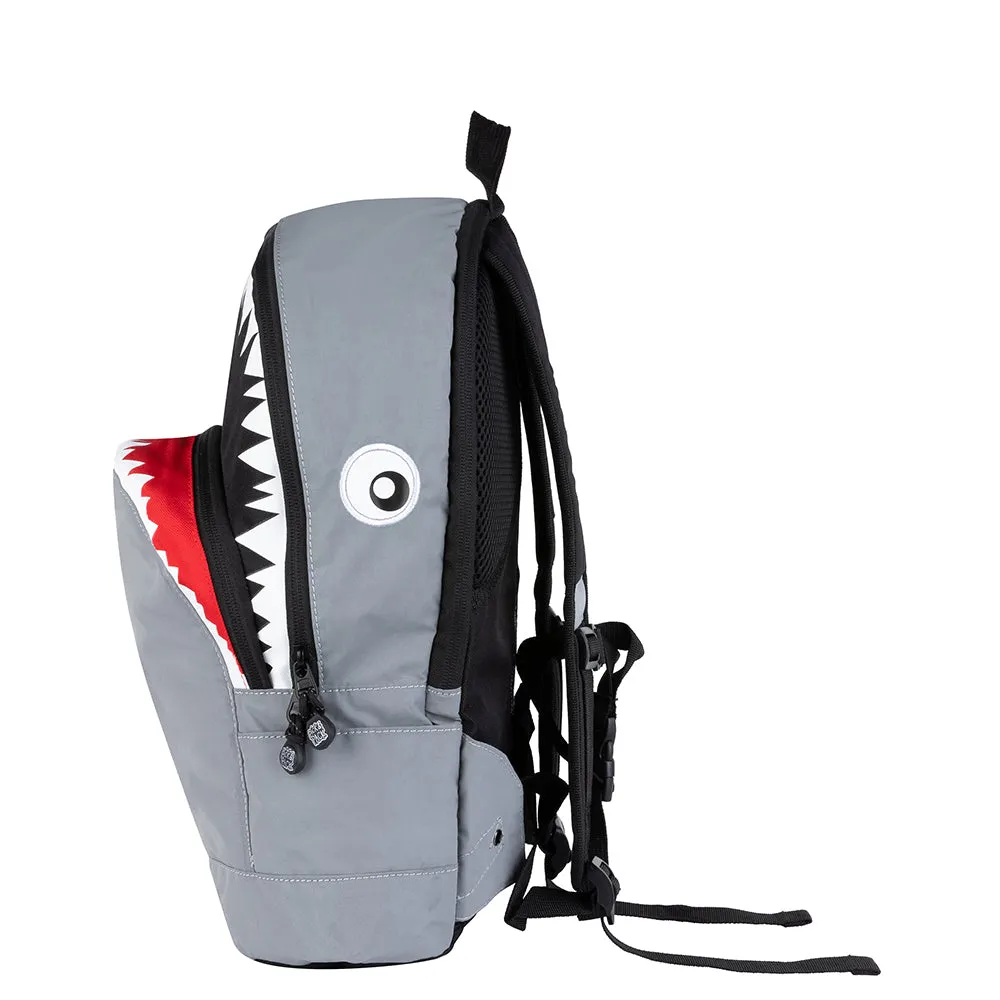 Shark Shape Backpack M Visible grey (reflective)
