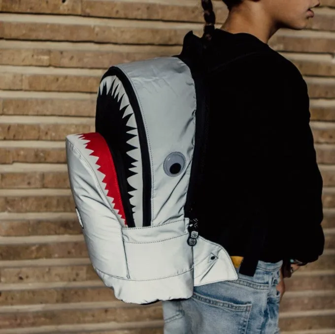 Shark Shape Backpack M Visible grey (reflective)