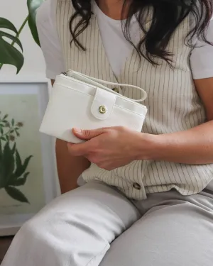 Stevie Wrist Clutch - Ivory