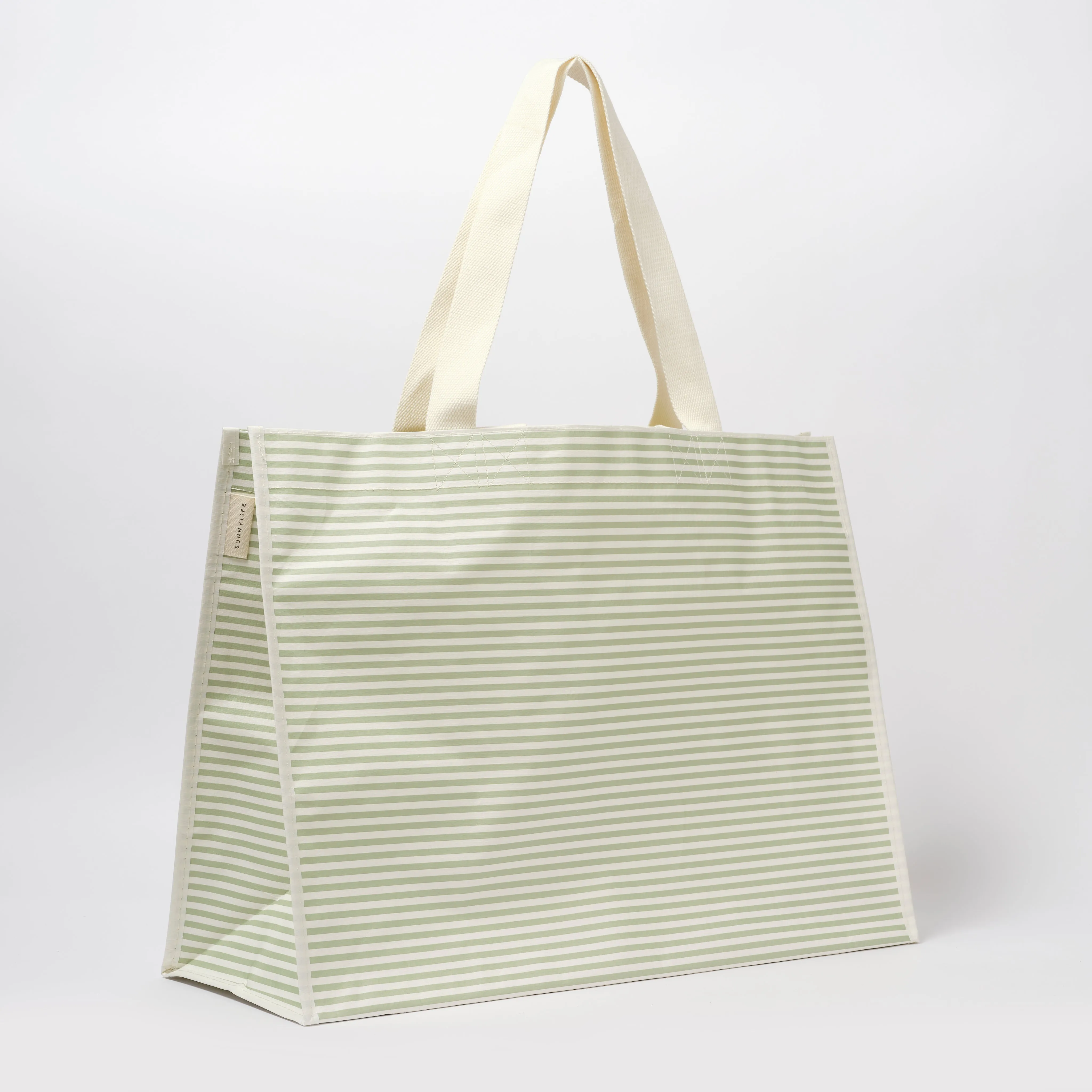 SUNNYLiFE Carryall Beach Bag La Palma Sage Stipe