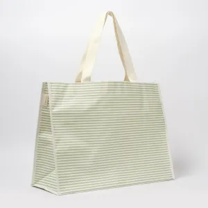 SUNNYLiFE Carryall Beach Bag La Palma Sage Stipe