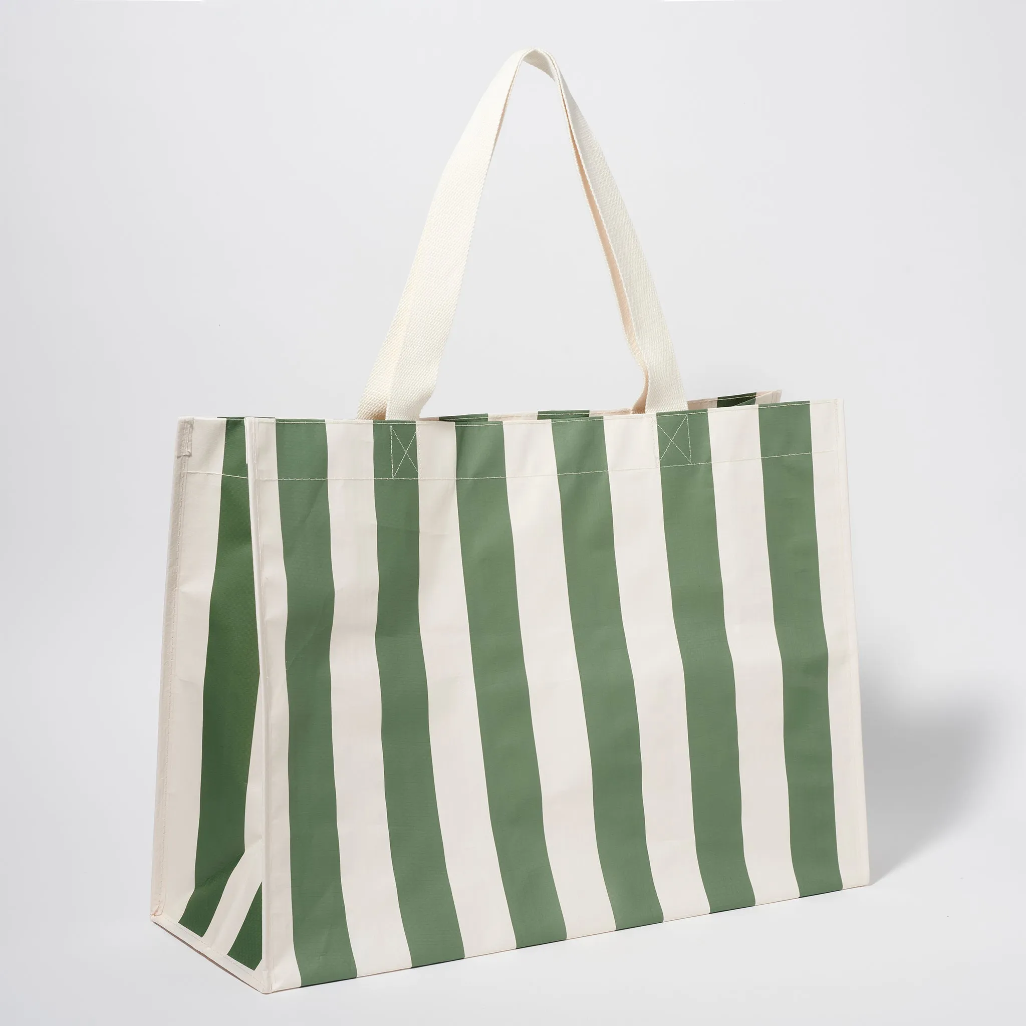 SUNNYLiFE Carryall Beach Bag The Vacay Olive Stripe