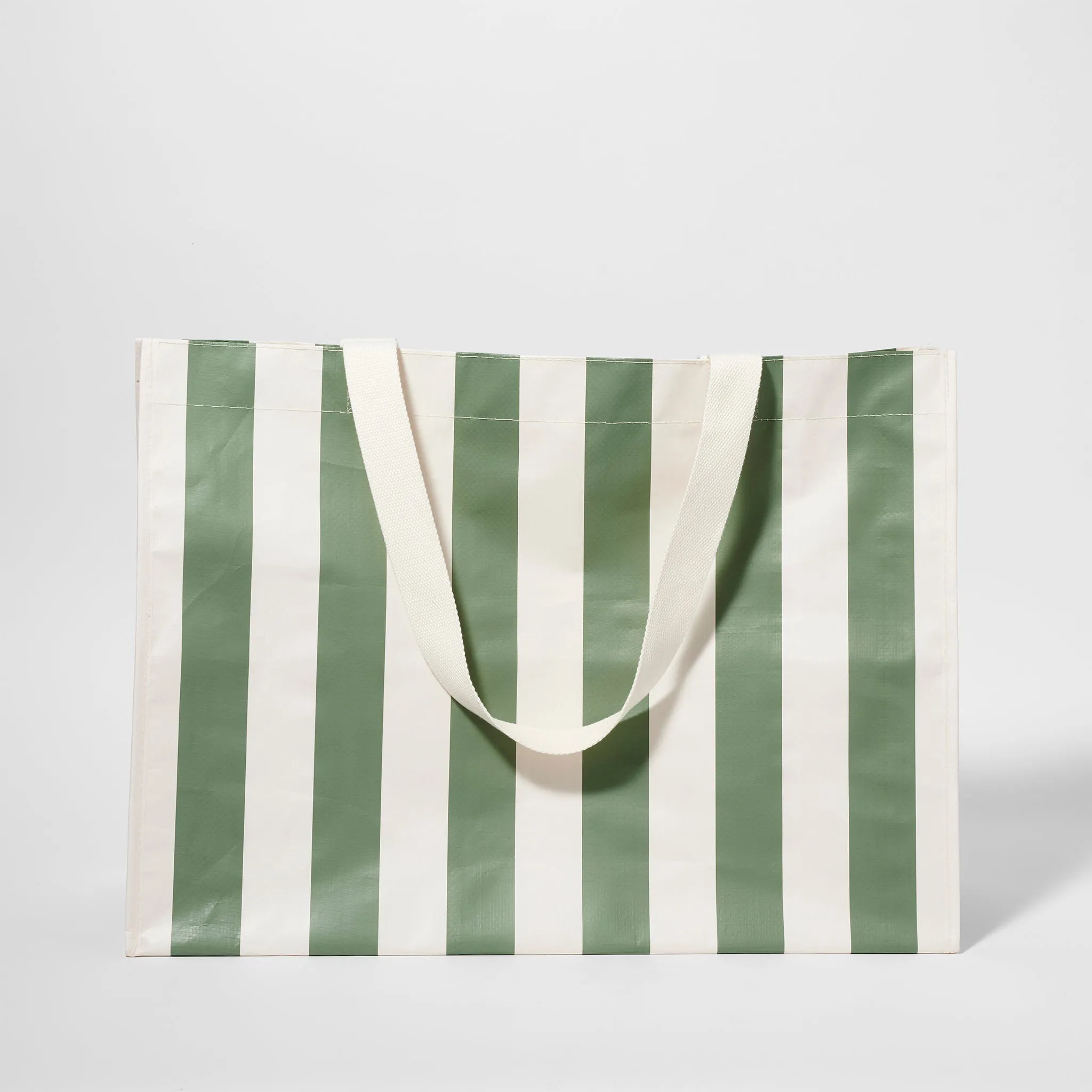 SUNNYLiFE Carryall Beach Bag The Vacay Olive Stripe