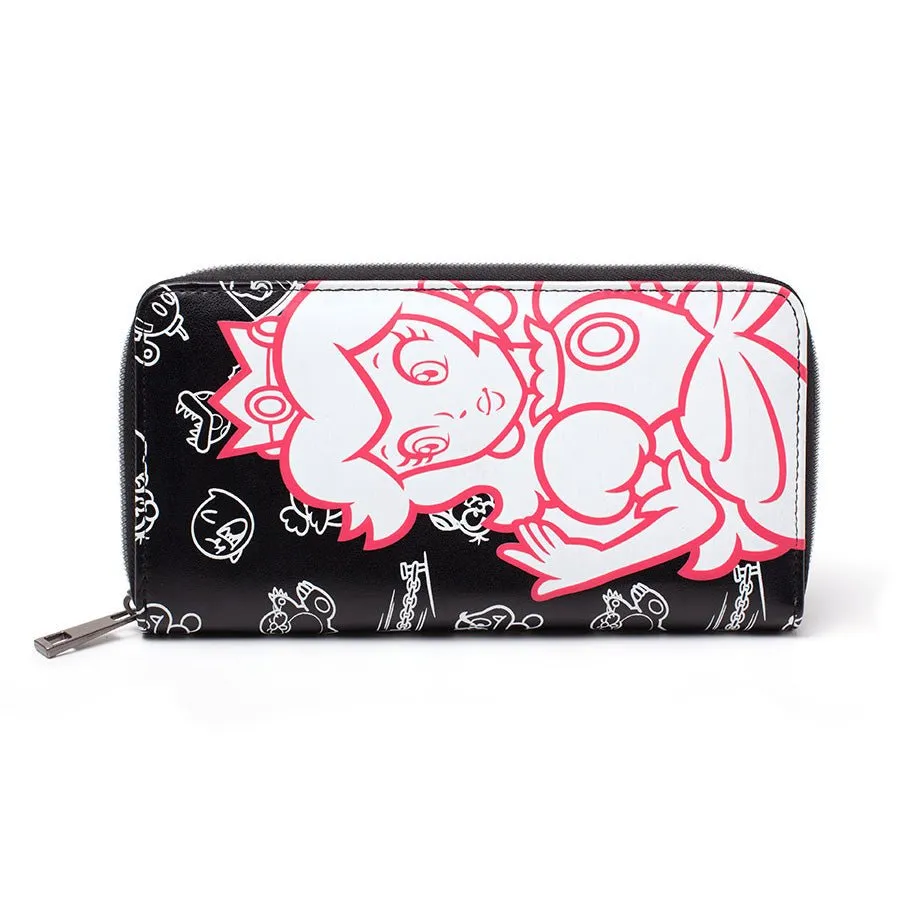 Super Mario Princess Peach Zip Around Purse