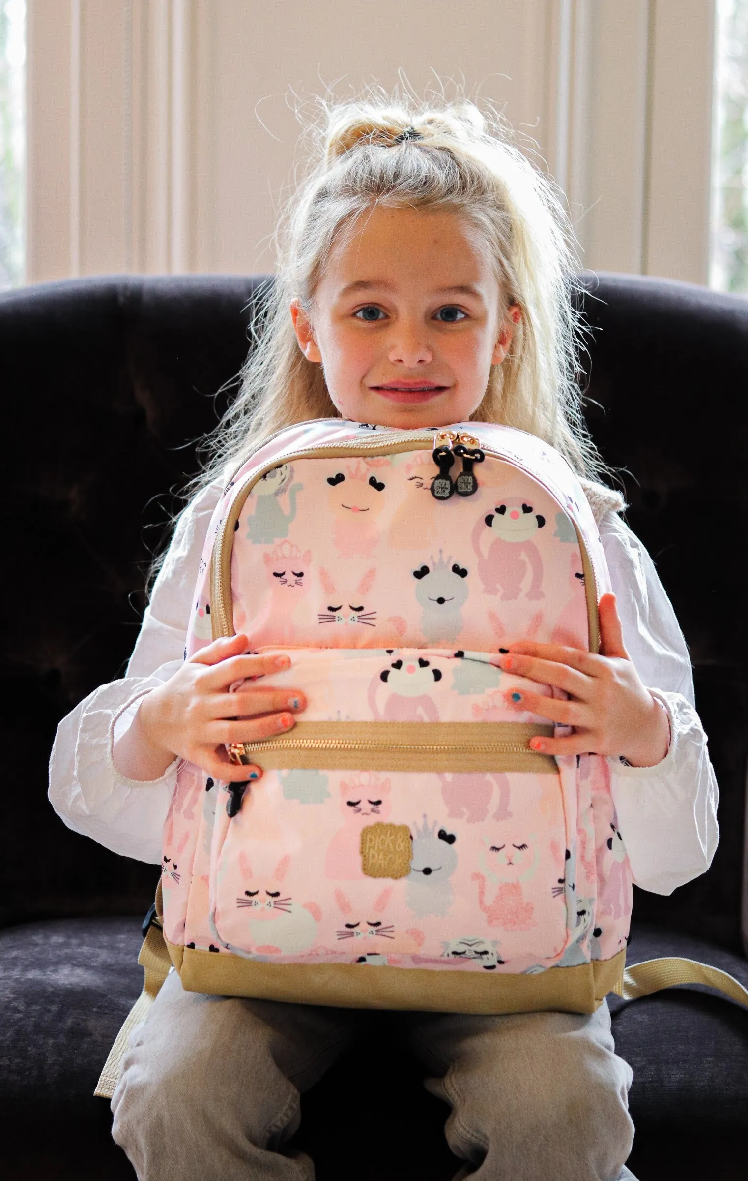 Sweet Animal Backpack L Pink