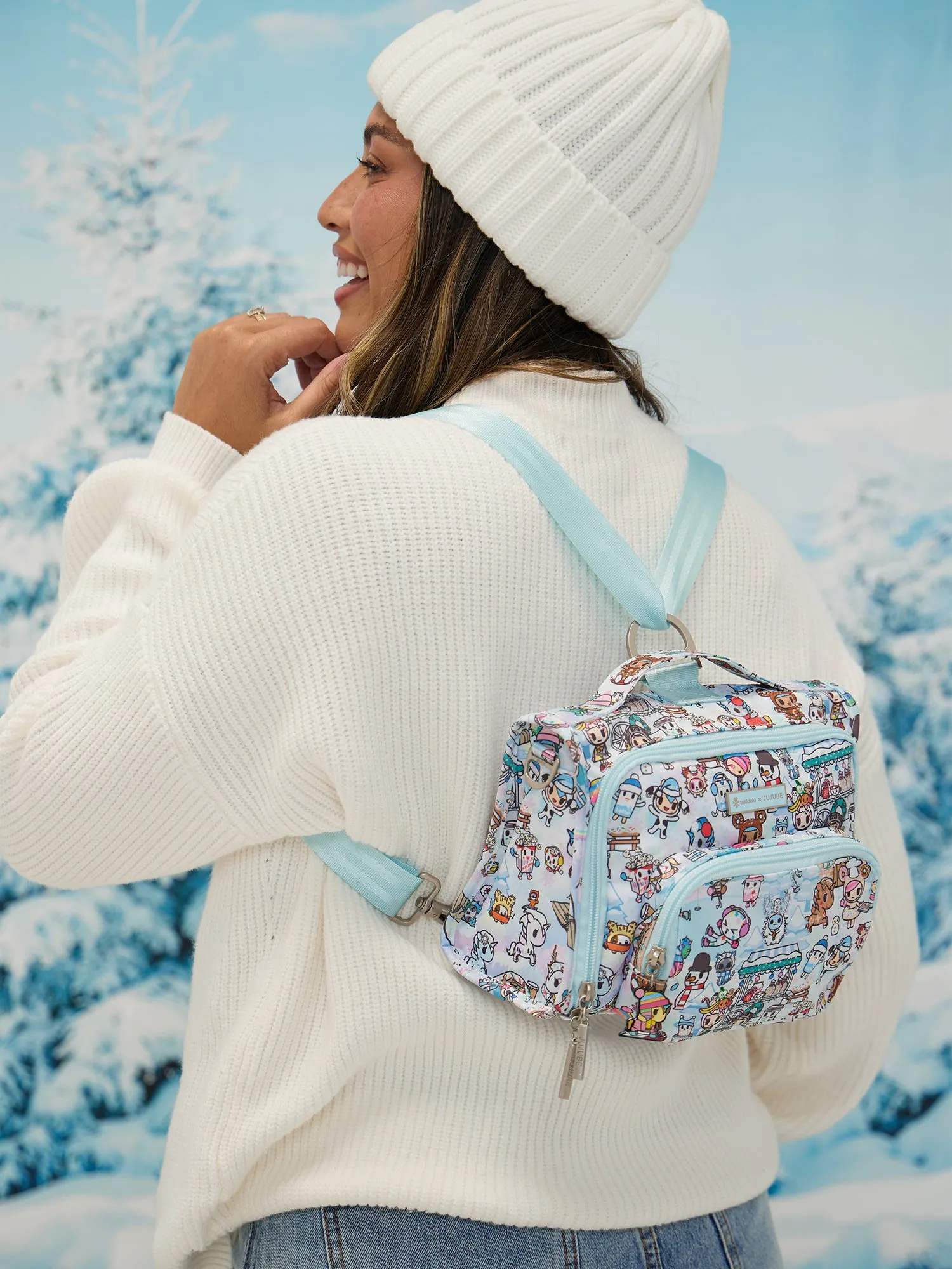 tokidoki Snow Day Bestie Small Messenger Handbag, Backpack  Ice Blue