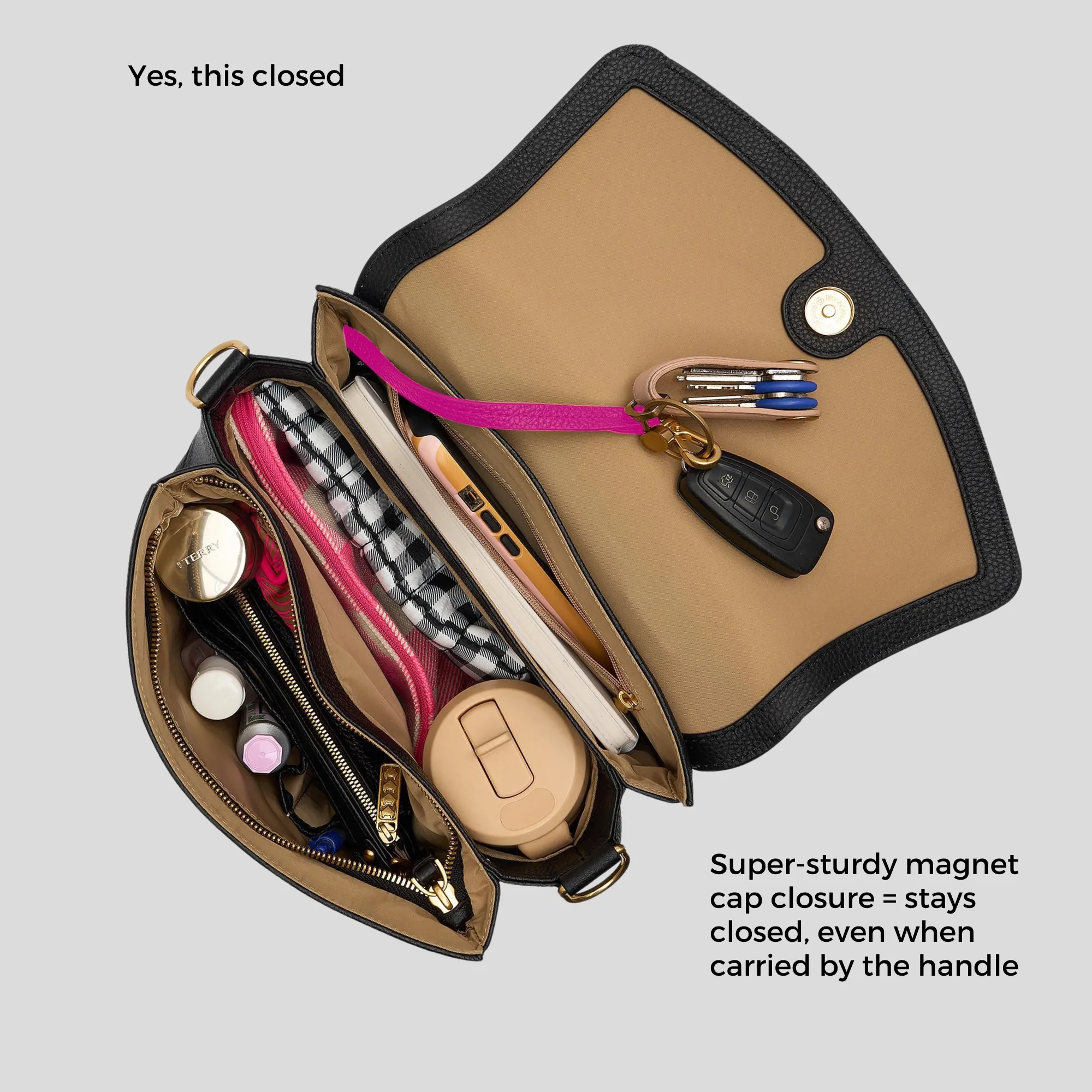 Tryhard Leather Crossbody Bag -- Neon Pink