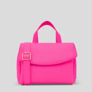 Tryhard Leather Crossbody Bag -- Neon Pink