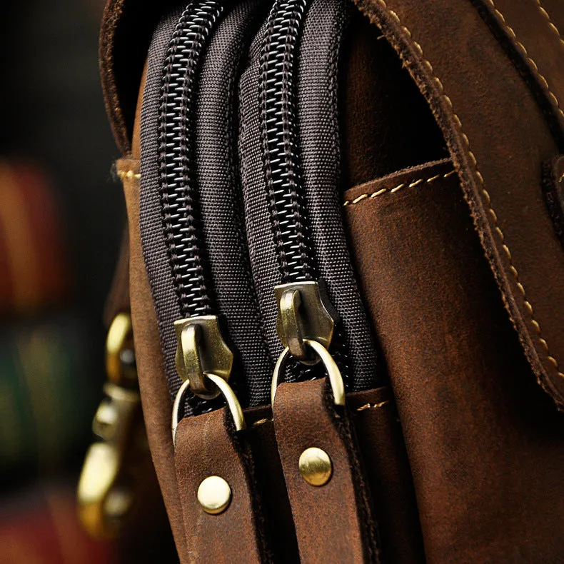 Vintage Leather Cigarette Cases Belt Pouch for Men Waist Bag BELT BAG For Men