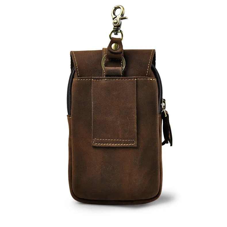 Vintage Leather Cigarette Cases Belt Pouch for Men Waist Bag BELT BAG For Men