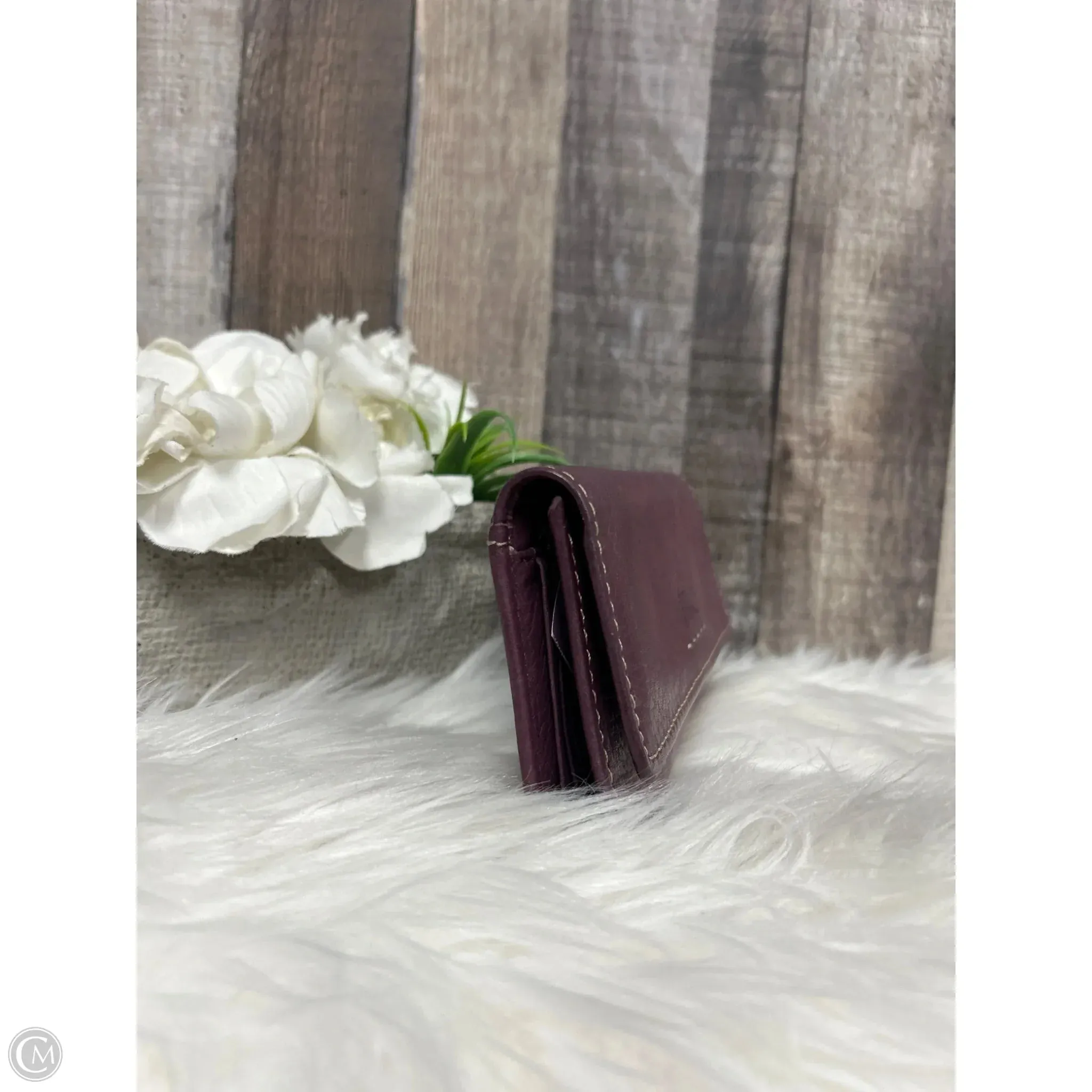 Wallet Leather By Fossil, Size: Medium