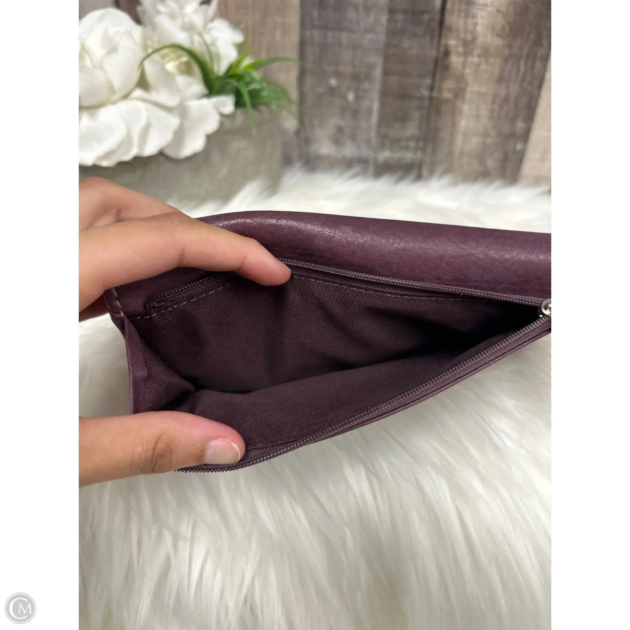 Wallet Leather By Fossil, Size: Medium