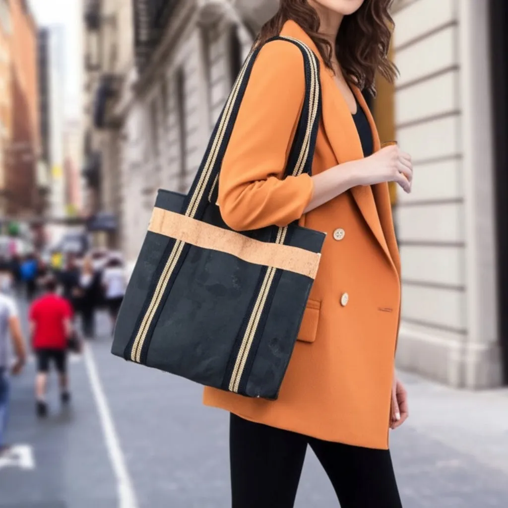 Women??s Cork & Webbing Shoulder Tote Bag BAGP-297